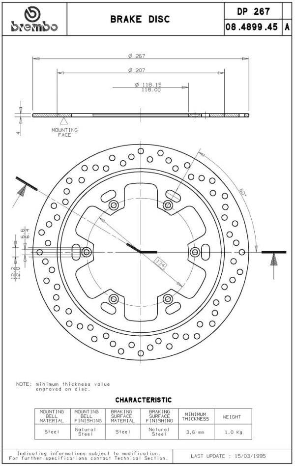 HPK - 267x4.0mm 固定盘 08489945