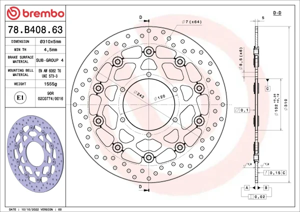AM - 刹车碟 78B40863