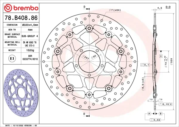 AM - 刹车碟 78B40886