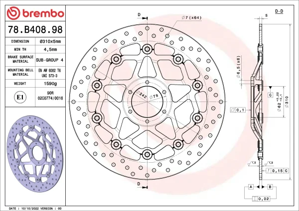 AM - 刹车碟 78B40898