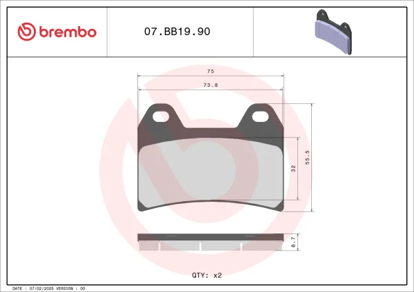 AM - 刹车片 07BB1990