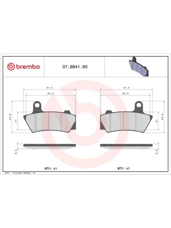 AM - 刹车片 07BB4180